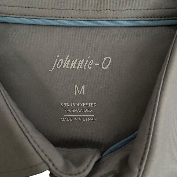 Johnnie-O Polo Shirt Men's T Shirt Light Grey Size M Service Titan MSRP $89 - Picture 6 of 9